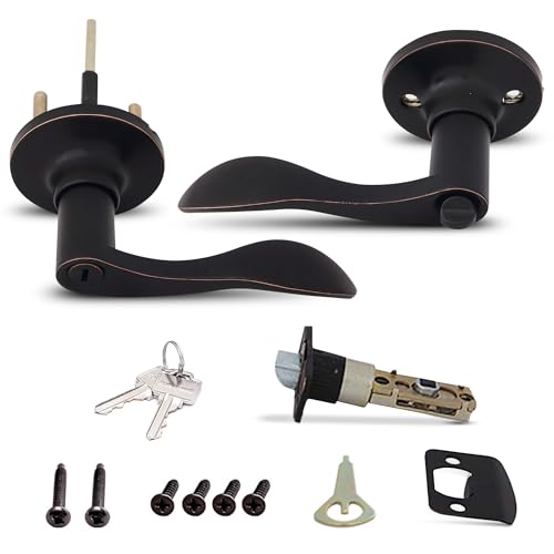Honeywell 8106402 Wave Privacy Door Lever, Oil Rubbed Bronze
