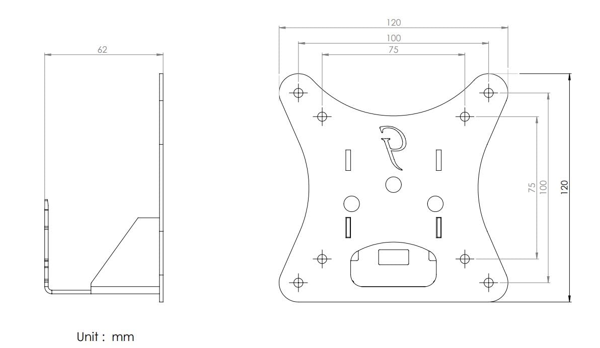 Monitor VESA Arm/Mount Adapter Bracket Compatible with Acer G227HQL, G227HQL abi, G227HQL bi, G237HL, G237HL bi, G247HYL, G247HYL bmidx, G257HL, G257HL bmidx, G257HU, G257HU smidpx, R240HY, H226HQL, H226HQL bid, H236HL, H236HL bid, H236HL bmid, H236HL bmj