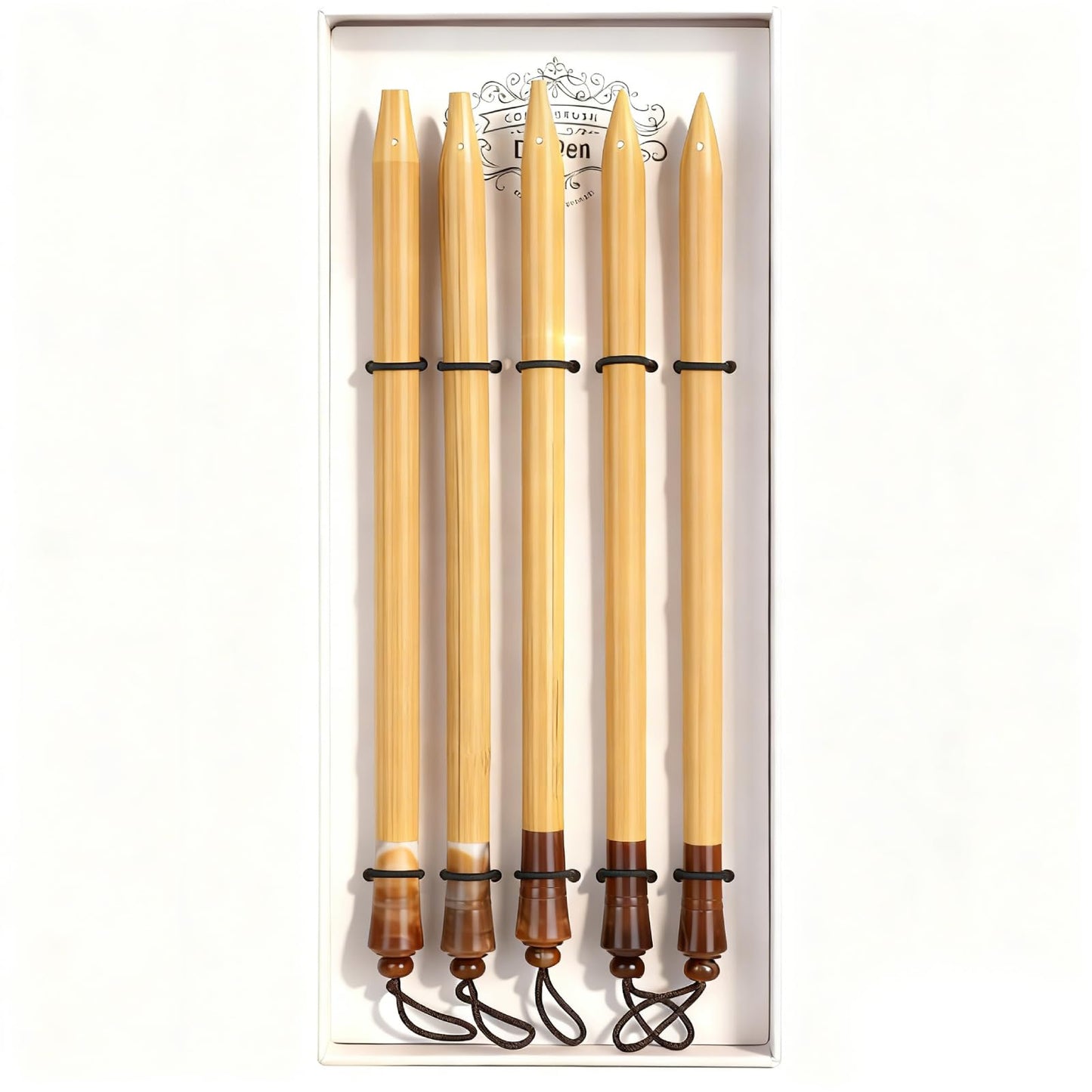 5PCS Bamboo Pens, Comic & Arabic Calligraphy Dip Pen Set