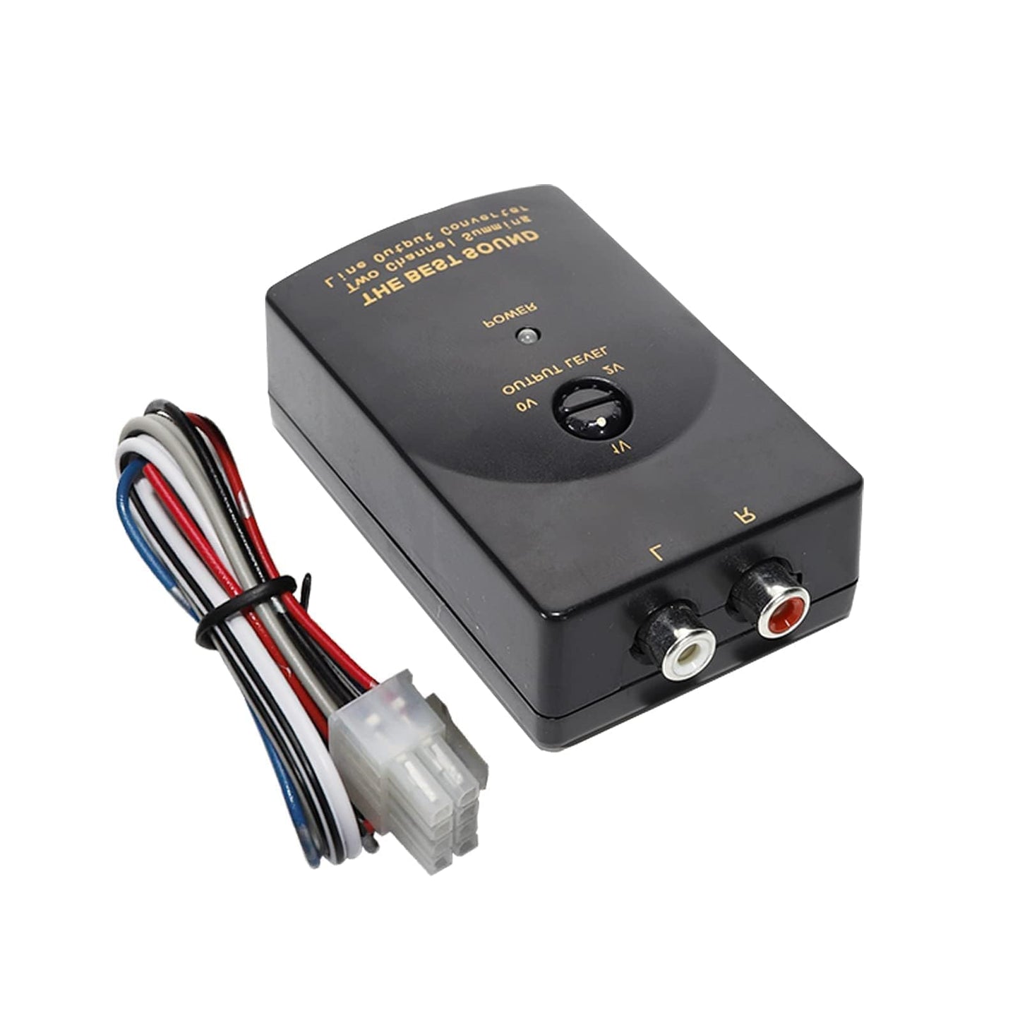 NuIth Car Audio Speaker Wire to RCA Line Output Converter, 2-Channel High to Low RCA Converter for Adding Amplifier Subwoofer to Stock Stereo