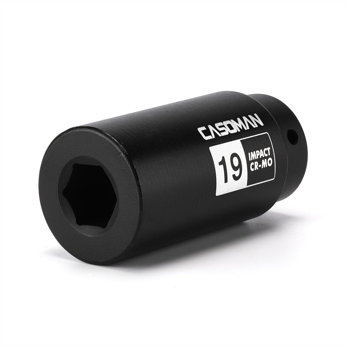 CASOMAN 1/2" Drive 19mm Crank Bolt Socket for Honda, Harmonic Balancer Socket, 3 Times Momentum Power of Standard Impact Sockets, CR-MO