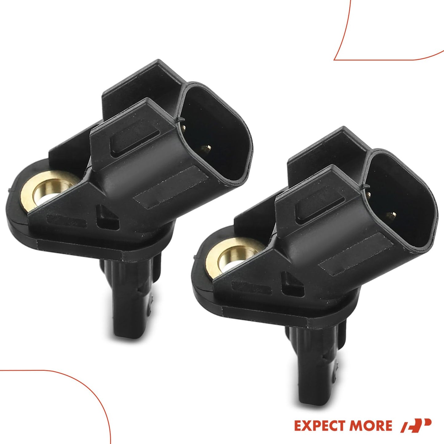 A-Premium 2PC Set Front ABS Wheel Speed Sensors Compatible with Mazda 3 2004-2013, 3 Sport 2011-2013, 5 2006-2010/2012-2015 - Front Driver and Passenger Side, Replace# BP4K43701A