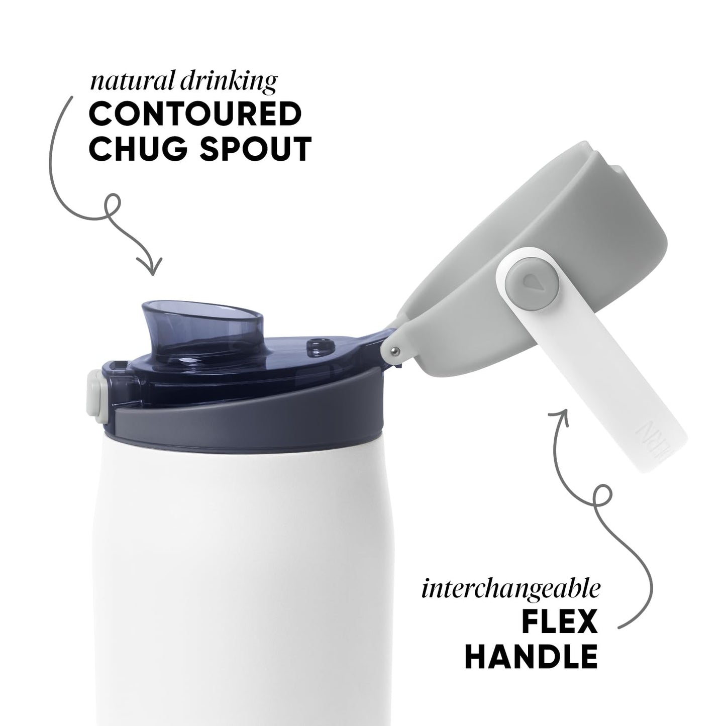 Simple Modern Mesa Sport Water Bottle with Covered Chug Lid | 24oz Cup Holder Friendly Insulated Stainless Steel Bottle for Gym, Sports and Travel | Polar Bear
