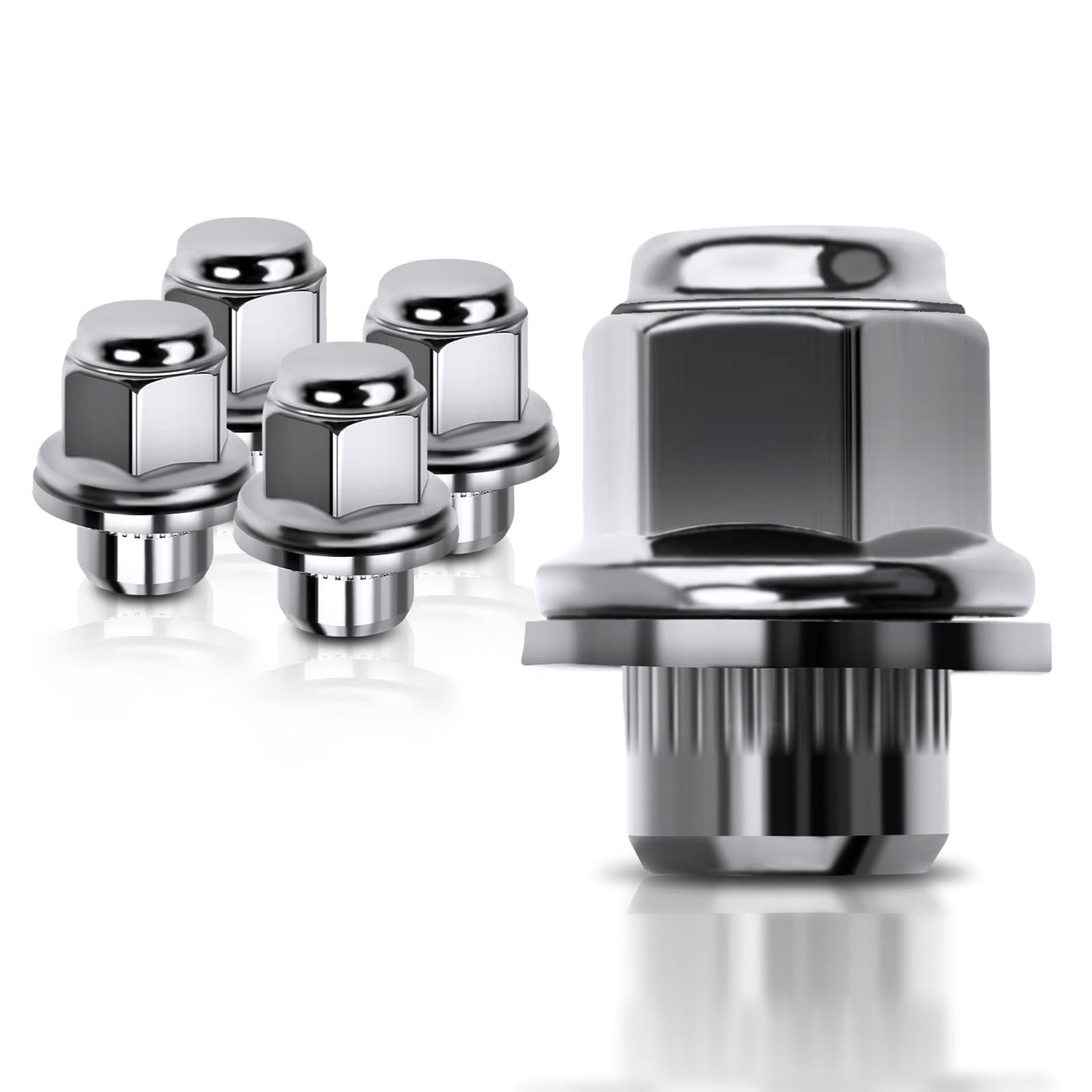 A-Premium 5PCS Wheel Lug Nuts M12 x 1.5 Mag Lug Nuts Compatible with Toyota Avalon Camry Corolla RAV4 Tacoma Sienna Lexus ES RX Pontiac Scion
