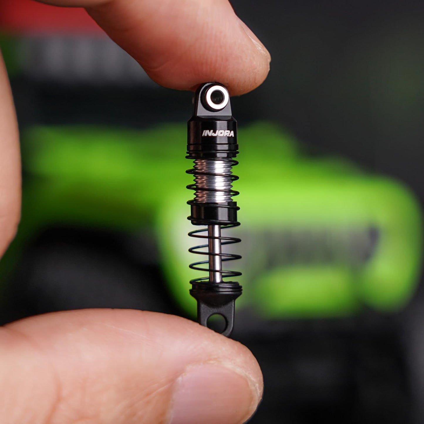 INJORA Aluminum 26mm Oil Shocks for 1/30 Axial SCX30(Black Silver)