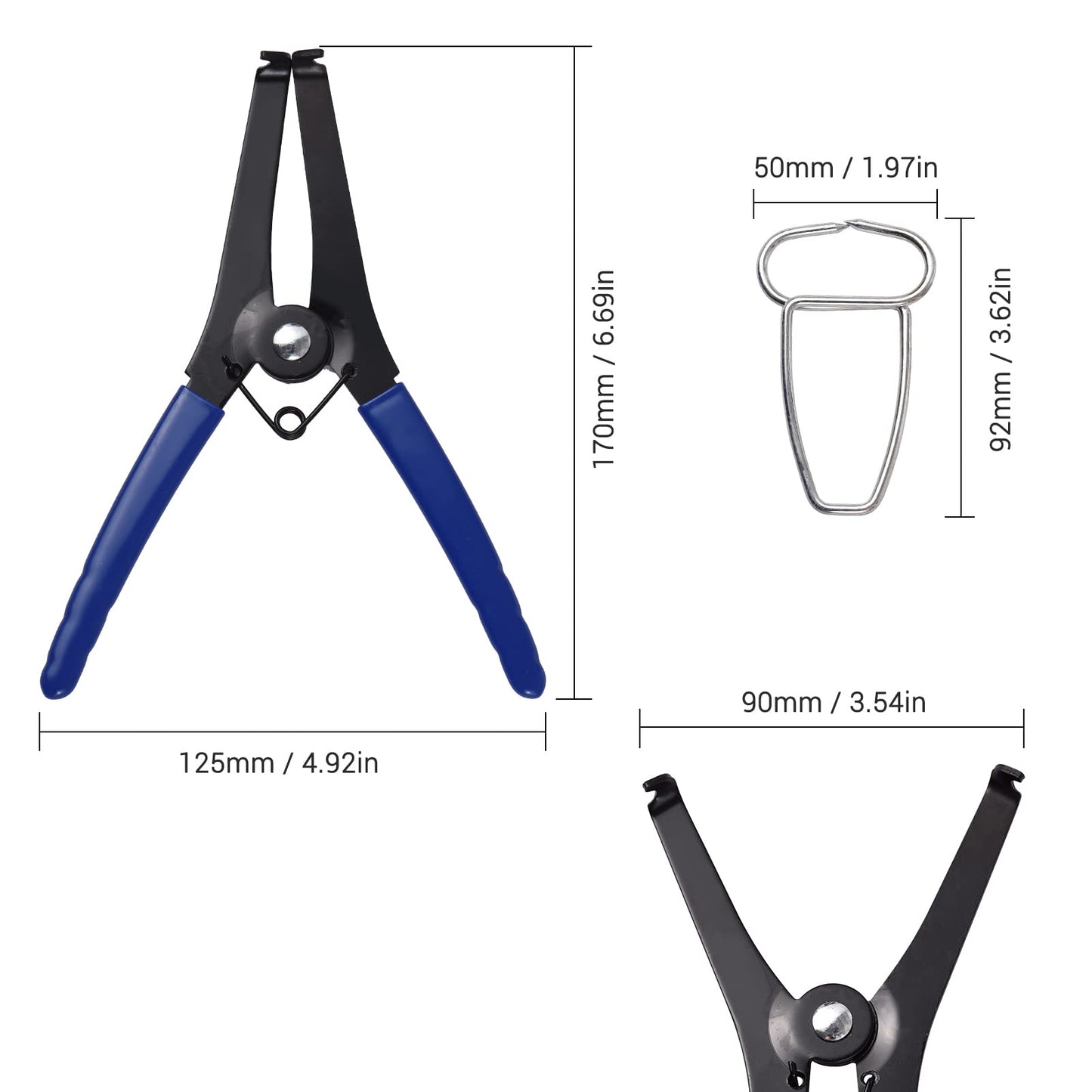 Spring Clamp Pliers with 10 Miter Clamps Woodworking Tool Miter Pliers and Clips for Frames Moldings Composite Miter Corners