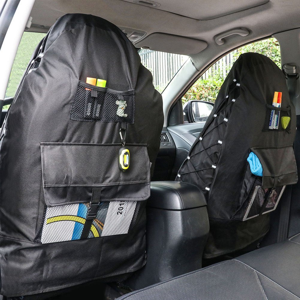 TIROL Front Car Seat Covers Waterproof Bucket Seat Cover Universal Heavy Duty High Back Seat Covers for Semi Truck, Cars, Trucks, for Jeep, Van, SUV, Pickup 1 Pack