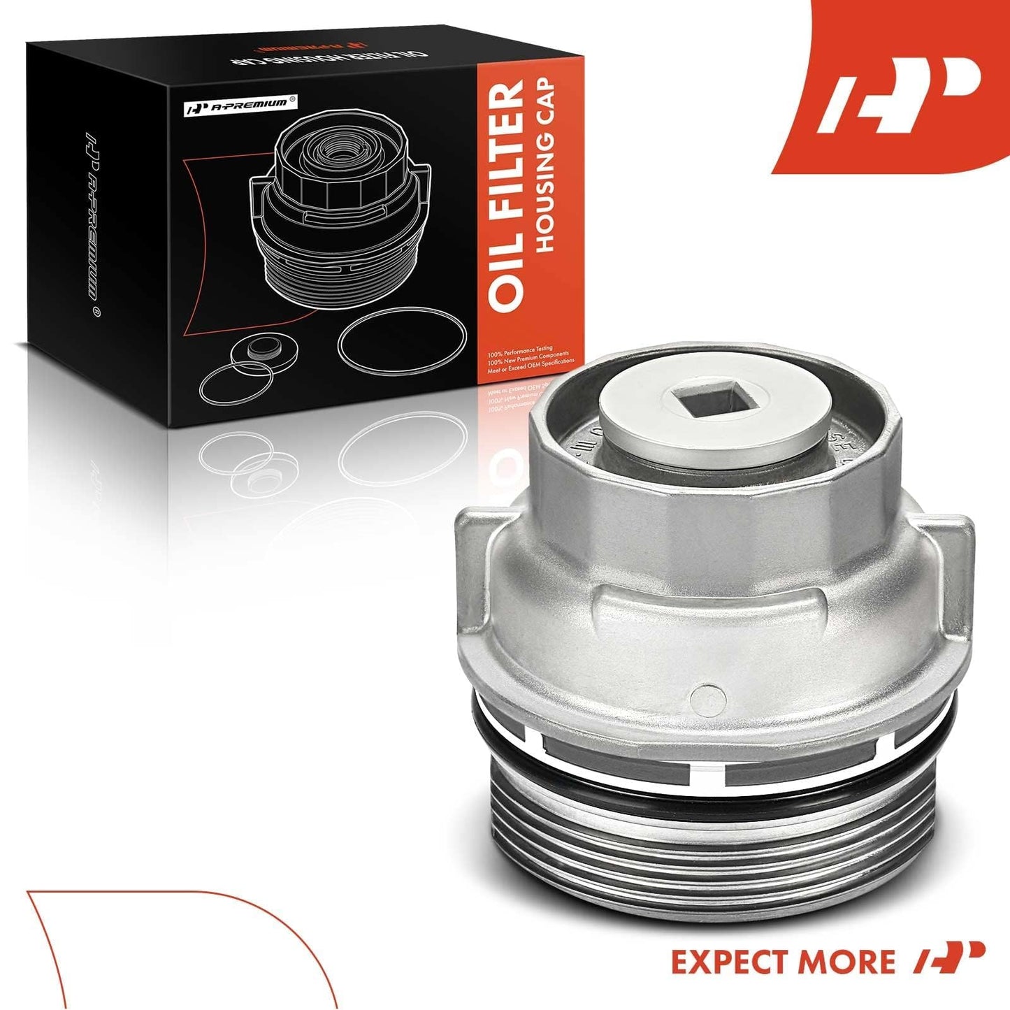 A-Premium Oil Filter Housing Cap Assembly Compatible with Toyota Sequoia RAV4 4Runner Lexus LS460 LX570 IS250 2006-2014