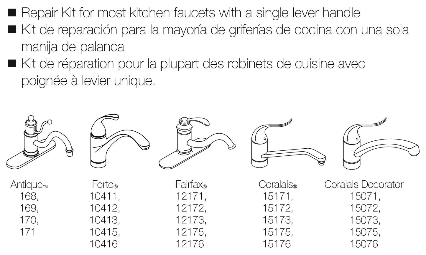 Kohler GP30420 O-Ring Seal Kit for Kitchen Faucets with Bearings, O-Rings and Lube