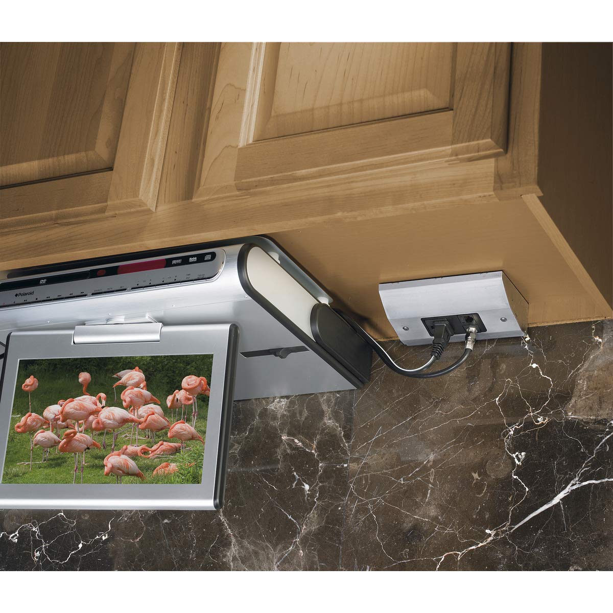 Hubbell Wiring Systems RU270W StradeSELECT Steel Under Cabinet/Counter Power Distribution GFCI Fit Box with Nylon Cover, 5.57" Length x 3.40" Width x 1.95" Height, White