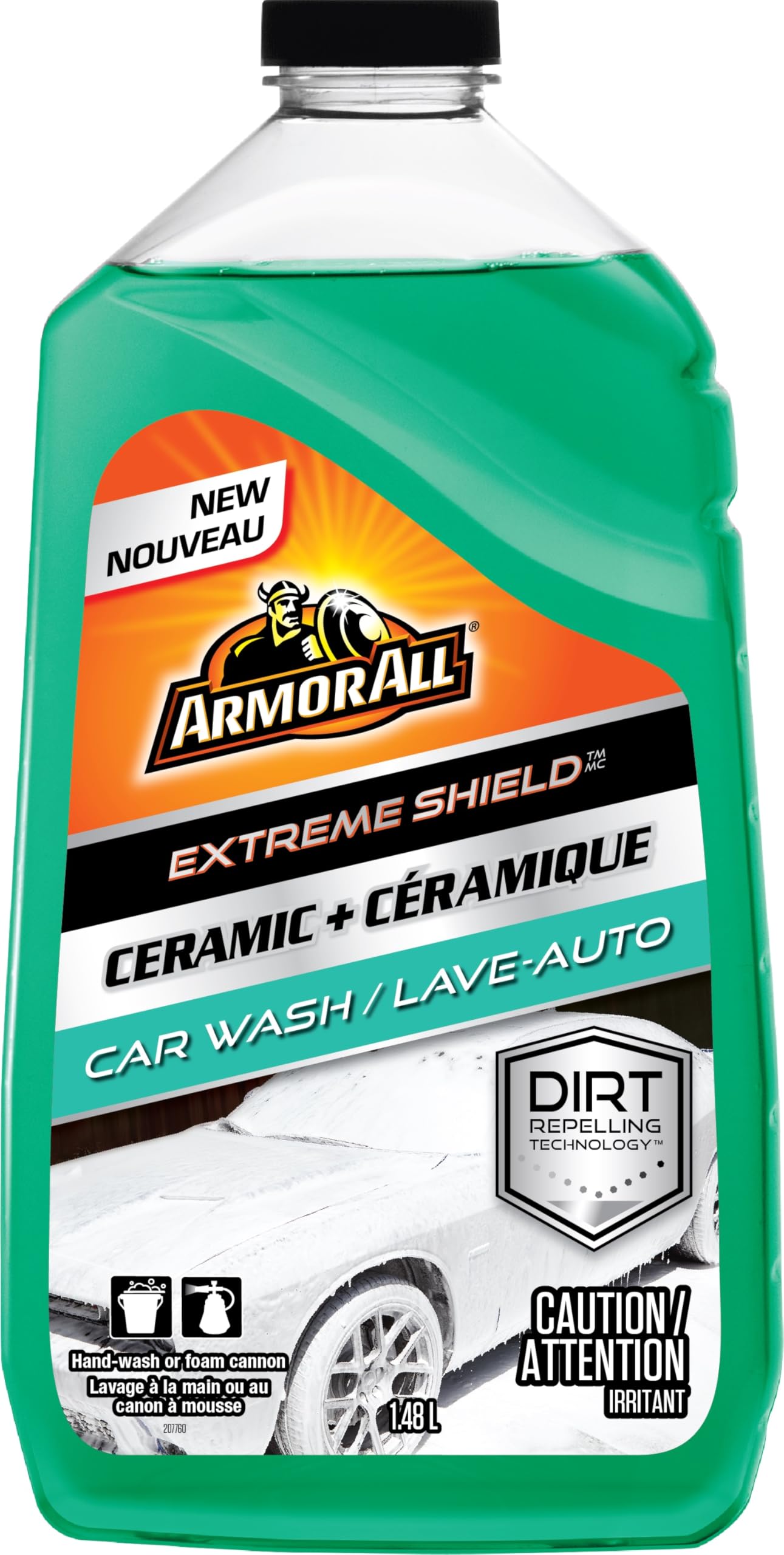 Armor All Ceramic Foaming Car Wash Soap with Extreme Shield, Dirt Repelling Technology, 1.48 L (Pack of 1)