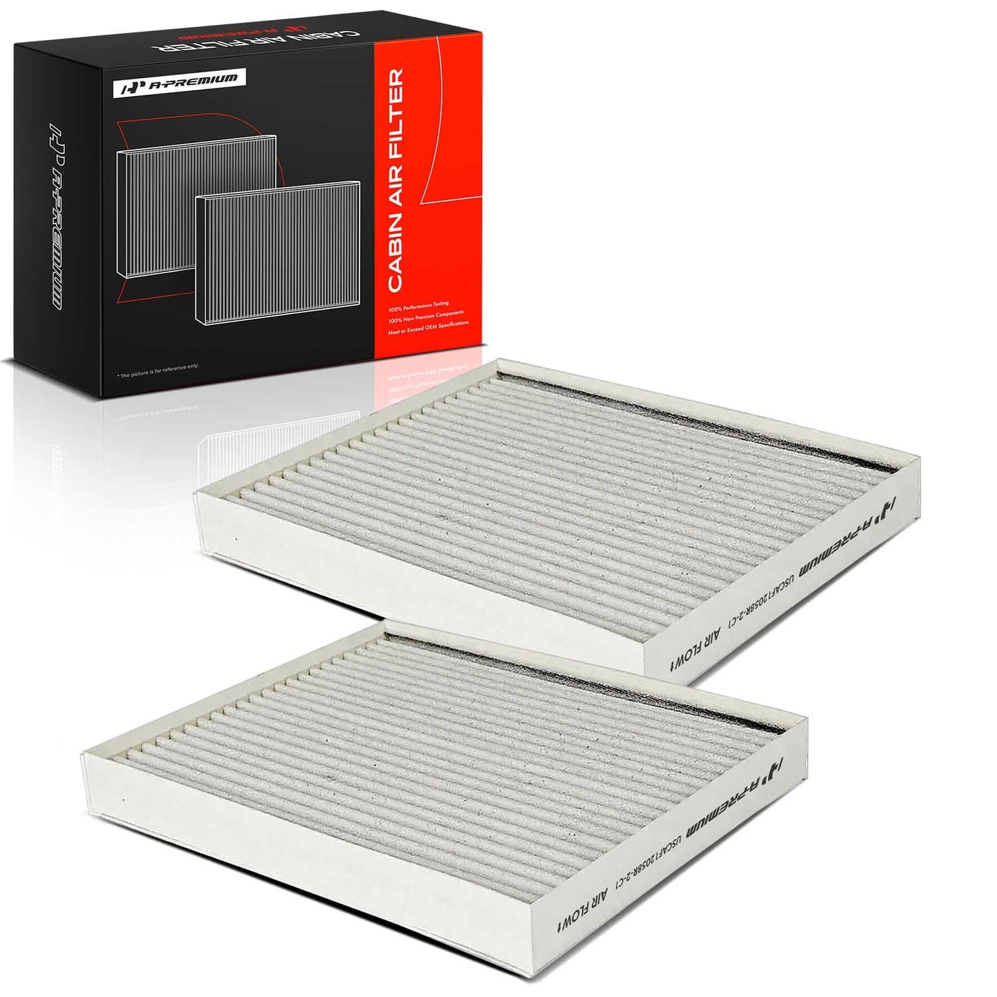 A-Premium 2-PC Cabin Air Filter with Activated Carbon Compatible with Hyundai Accent 2018-2022, Elantra 2017-2020, Elantra GT & Kia Forte 2019-2023, Forte5, Rio 2018-2023 - Replace# 97133-F2000