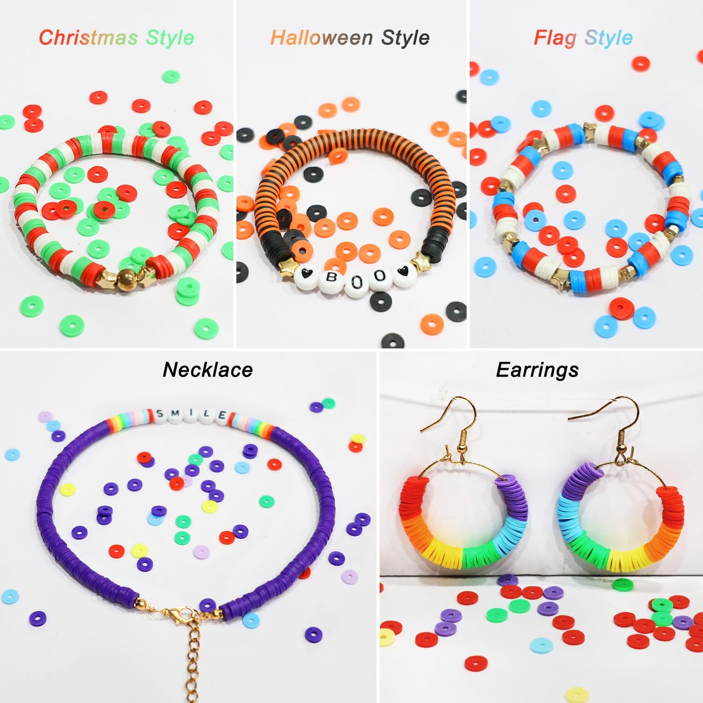 Redtwo 23000 Pcs Clay Beads Bracelet Making Kit, 144 Colors 7 Boxes Friendship Bracelet Kit Flat Polymer Heishi Beads for Jewelry Making, Gifts for Teen Girls Crafts for Girls Ages 6-12