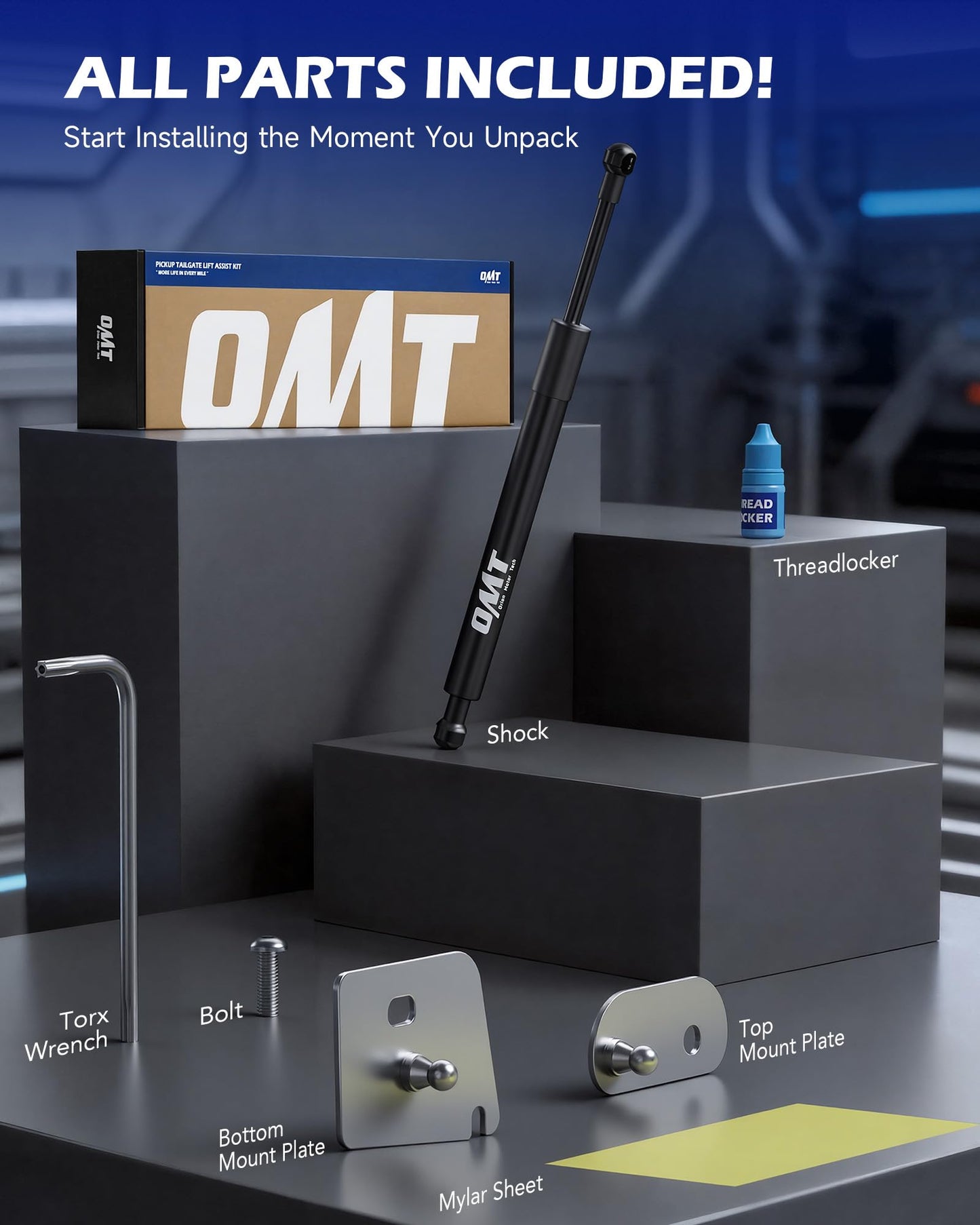 Orion Motor Tech Compatible with 15-25 F150 Tailgate Assist Accessories, Truck Tail Gate Lift Assist Tailgate Shock Compatible with Ford F150 2015 2016 2017 2018 2019 2020 2021 2022 2023 2024 2025