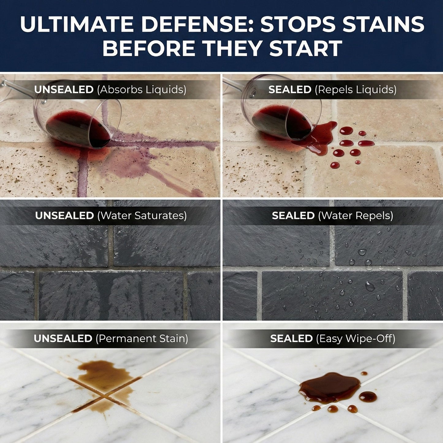 Meuvcol Grout Sealer,17.6 OZ Waterproof Grout Sealer for Shower, Floor Tiles, Kitchen - 100% Safe Tile Sealant Spray - Long Lasting Clear Sealant for Stone, Bathroom, Marble - Indoor & Outdoor