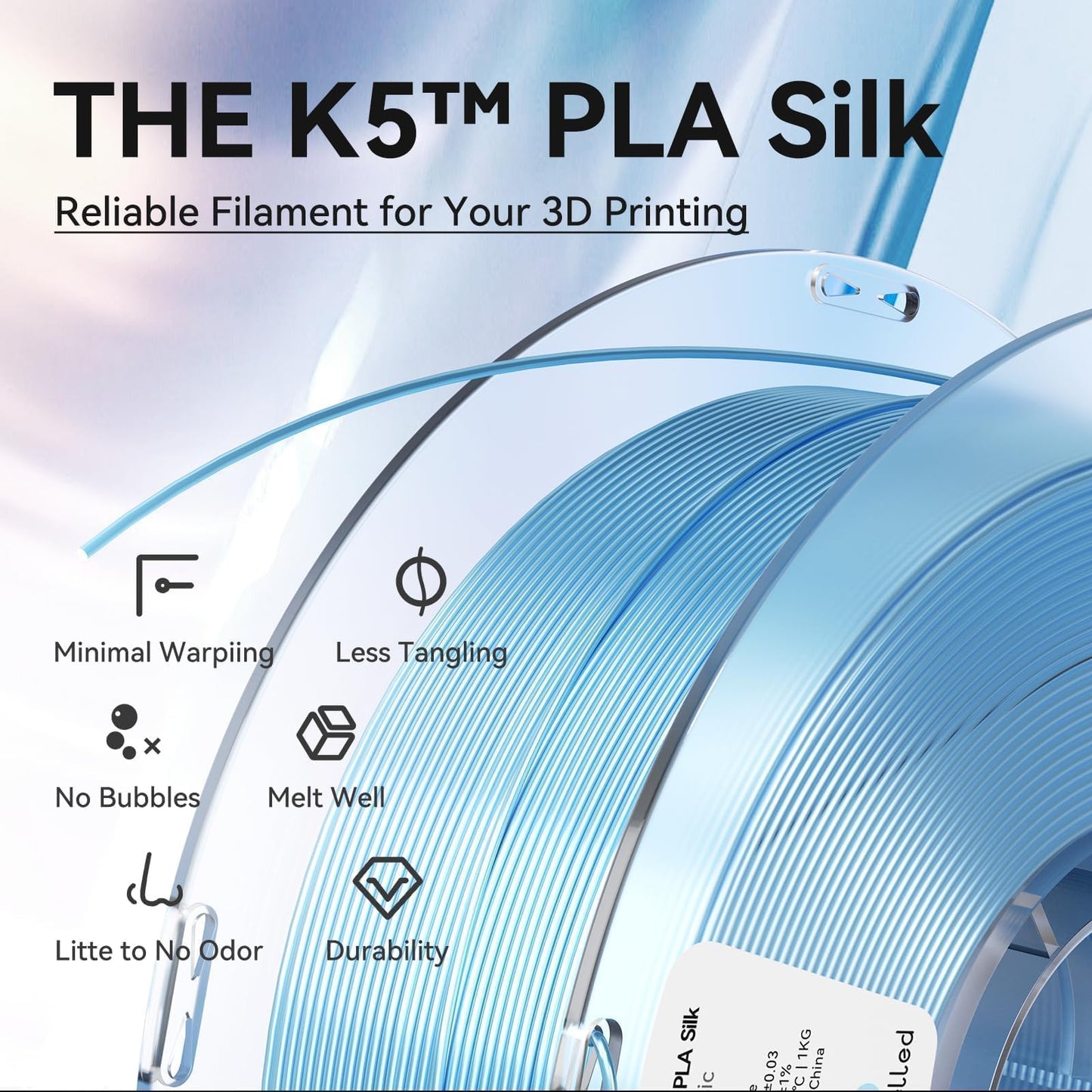 kexcelled Silk PLA Filament 1.75mm Copper 3D Printer Filament Silk & Metallic Shiny Glossy Surface,1kg Spool (2.2lbs),Fit Most FDM Printer, Non-Tangling,Clog-Free