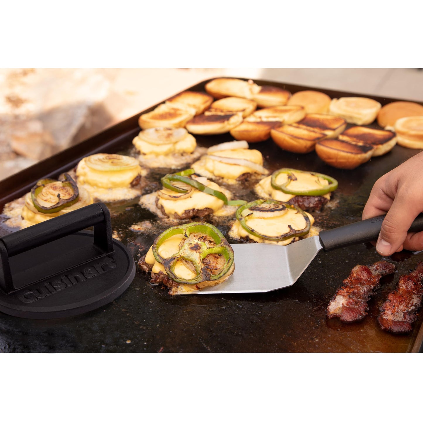 Cuisinart Smash Burger Press, Cast Iron, Heat Resistant Handle (CISB-111C)