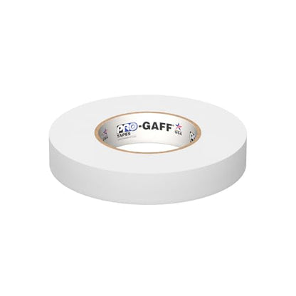 ProTapes 1" Width Pro Gaff Premium Matte Cloth Gaffer's Tape with Rubber Adhesive, 11 Mils Thick, 55 Yds Length, White (Pack of 1)
