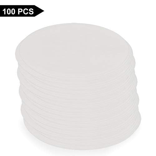 StonyLab Qualitative Filter Paper Circles, 125mm Diameter Cellulose Filter Paper with 20 Micron Particle Retention Medium Filtration Speed, Pack of 100 (125mm Diameter)