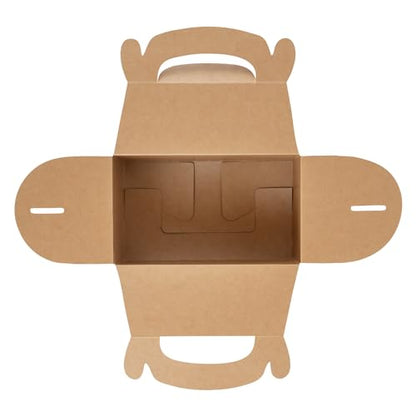 Restaurantware Kraft Gable Boxes 25 Count 6 x 3.5 x 3.5 Inches Paper Gift Boxes Greaseproof With Handles Recyclable Favor Boxes For Birthdays Weddings Baby Showers Brown