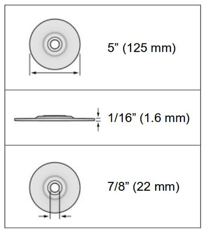 Canadian Tool and Supply (Stack of 25) 5-Inch Super Thin Cut-Off Wheels for Stainless Steel INOX Type-27 Depressed Center (25xSTCO-5S-DC)