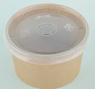 Eco-Friendly Disposable Paper Bowls with Lids - 12 oz | Biodegradable Soup, Salad, and Dessert Containers | Pack of 50 for Parties, Meal Prep & Everyday Use