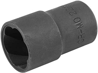 5 Pieces Twist Socket Set, Lug Nut Remover Extractor Tool,Metric Bolt and Lug Nut Extractor Socket Tools - 17MM,19MM, 21MM, 22MM,Red