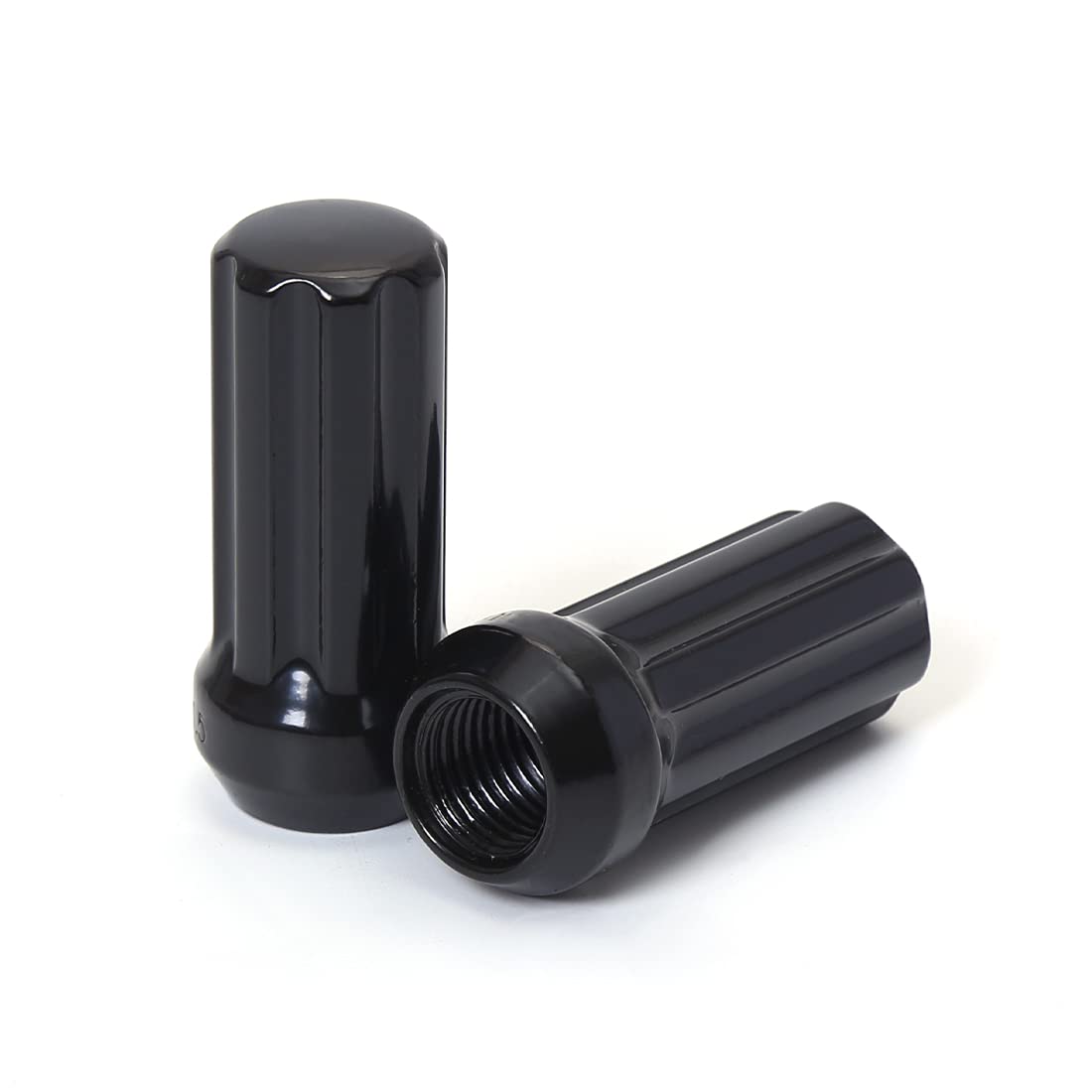 Acorn M14x1.5 Black Lug Nuts - 2" Tall, Set of 24 pcs, 2 Socket Keys, 14mmx1.5