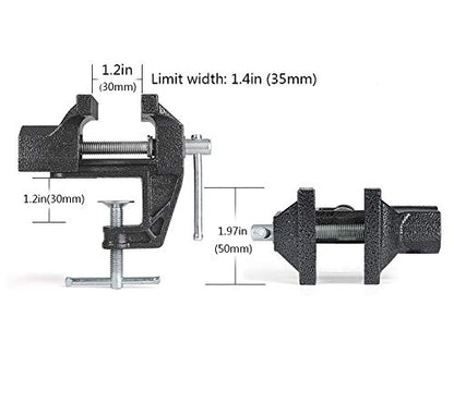 Mini Table Clamp, Small Bench Vice, New Upgraded cast Iron Manufacturing Jewelers Hobby Clamps Craft Repair Tool Portable Work Bench Vise (mini)