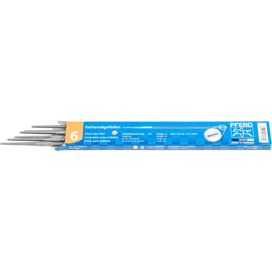 PFERD 17039 Classic Line Chain Saw File, 7/32" Diameter x 8" Length (Pack of 6)