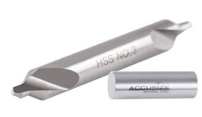 Accusize Industrial Tools No.3, 1/4 Inch x 7/64 Inch x 2 Inch H.S.S. Center Drill Bit, 10Pc 0530-0300X10