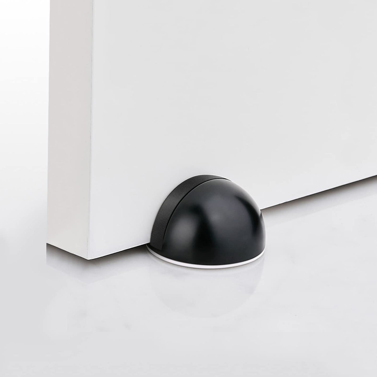 8 Pack Door Stoppers Self Adhesive Floor Mounted Door Stops No Drill Rubber Bumper, Stainless Steel Doorstop for Living Room, Bedroom, Bathroom, Office