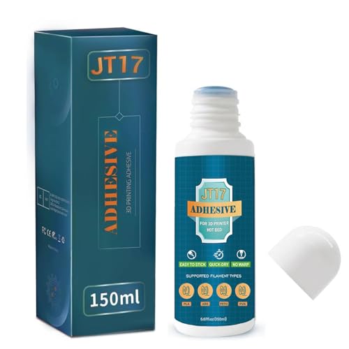 GIANTARM 3D Printer Adhesive Glue for Build Plates, 3D Liquid Glue Ensures Perfect First Layer Adhesion, Easy Release, Prevents Warping on Heat Bed for ABS, PLA, PETG Filaments, 5.07 fl. oz. (150 mL)