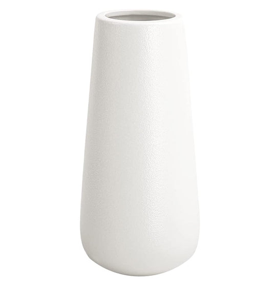 11 Inch Tall Matt White Ceramic Vases for Flowers & Pampas Grass, Classic Rustic Style Decorative Vase for Home Decor Table Centerpieces