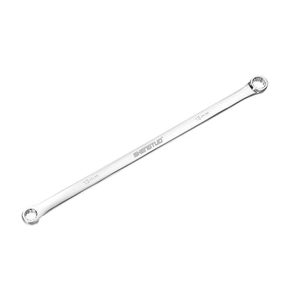 HARFINGTON Double End Box Wrench 13 x 15 mm Metric 12 Point 0 Degree Offset Extra Long Double End Box Ratcheting Wrench CR-V Polished Long Spanner Tools for Repairs