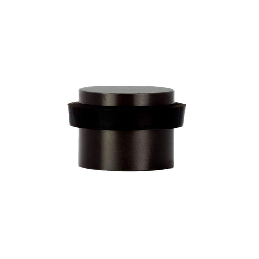 EVI Herrajes | Black Adhesive Door Stopper | Ø24x20mm | Black Silicone Natural Rubber | Stainless Steel | High Adhesion | 100% Functional | Mod I-163-NG