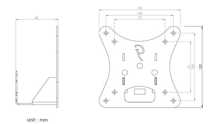 Monitor VESA Arm/Mount Adapter Bracket Compatible with Acer G227HQL, G227HQL abi, G227HQL bi, G237HL, G237HL bi, G247HYL, G247HYL bmidx, G257HL, G257HL bmidx, G257HU, G257HU smidpx, R240HY, H226HQL, H226HQL bid, H236HL, H236HL bid, H236HL bmid, H236HL bmj