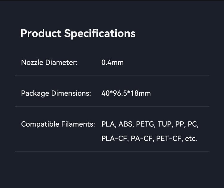 Creality K2 Plus/Creality Hi/K2 Unicorn Quick-Swap Nozzle 0.4mm with Thermal Grease for 3D Printer, Swift Installation, High-Flow Printing, Upgraded Material, Precision Craftsmanship
