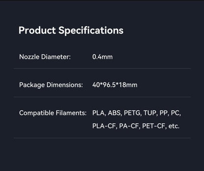 Creality K2 Plus/Creality Hi/K2 Unicorn Quick-Swap Nozzle 0.4mm with Thermal Grease for 3D Printer, Swift Installation, High-Flow Printing, Upgraded Material, Precision Craftsmanship