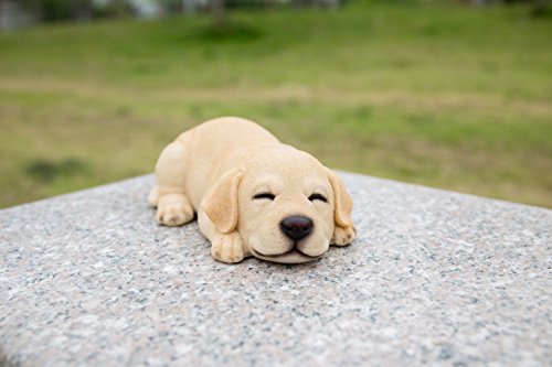 Sleeping Yellow Labrador Retriever Puppy Figurine
