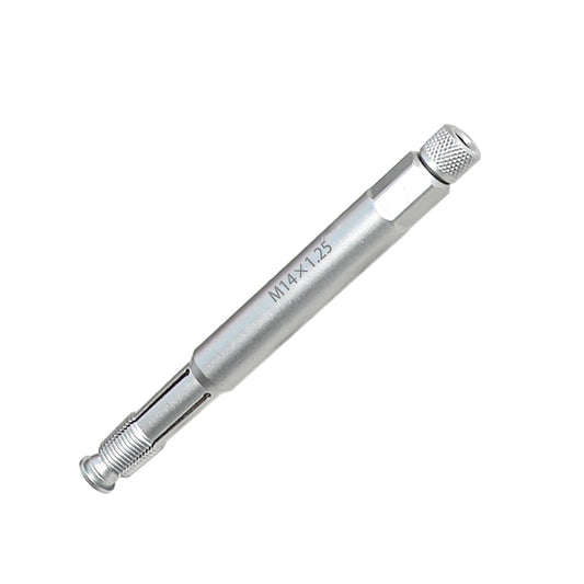 DPTOOL 14mm Back Tap Spark Plug Thread Repair Tool M14x1.25 Thread Chase Tap for Repairing Threads and Preventing Metal Shavings from Entering The Cylinder, 5.27'' Long