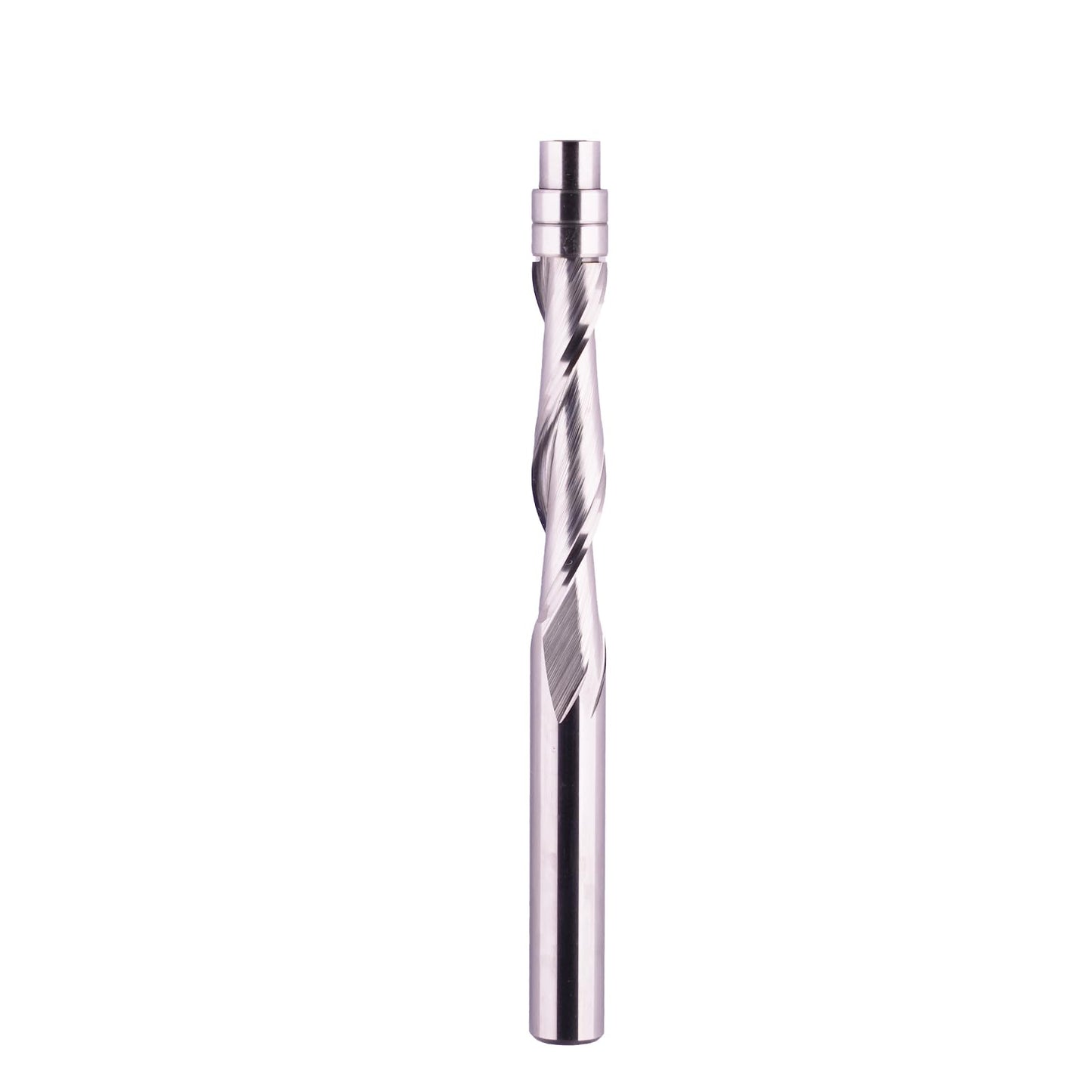 Jiiolioa SX2133 Spiral Flush Trim Router Bit 1/4-Inch Shank Up Cut Solide Carbide CNC Router Bits 1/4" x1-3/8"x1/4"x3"