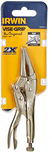 Irwin 1602L3 4LN Orignal Long Nose Locking Pliers, 4-Inch