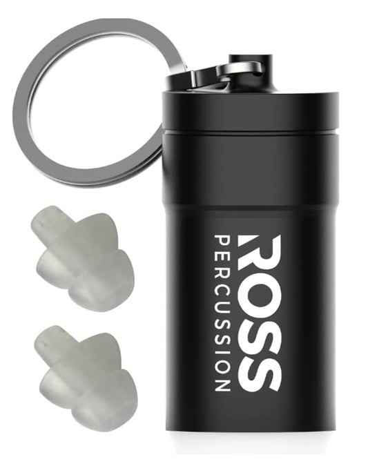 Musician Concert Earplugs - ROSS Percussion High Fidelity Drummer Ear Plugs (1 Pair)