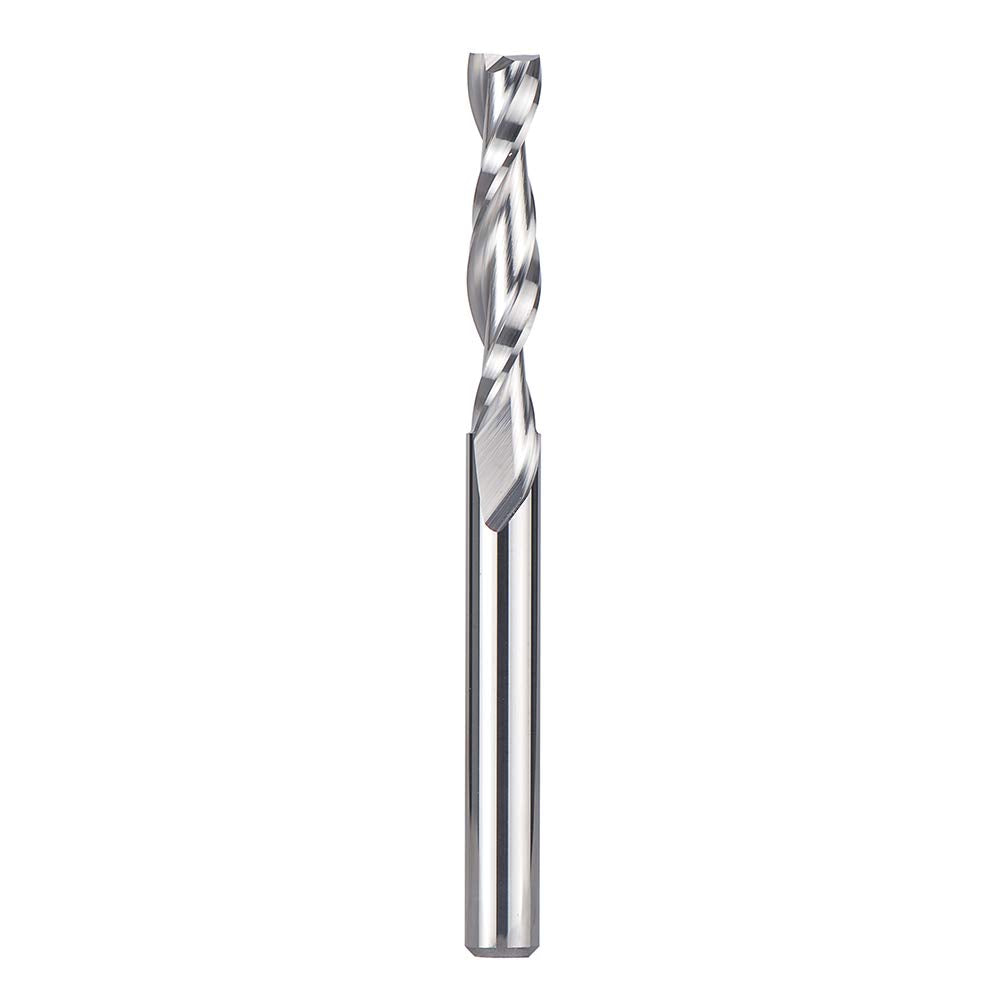 SpeTool Spiral Router Bits with UpCut 1/4 inch Cutting Diameter, 1/4 inch Shank 3 inch Extra Long HRC55 Solid Carbide CNC End Mill for Wood Cut, Carving