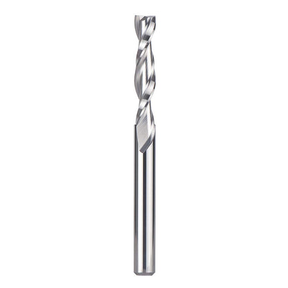 SpeTool Spiral Router Bits with UpCut 1/4 inch Cutting Diameter, 1/4 inch Shank 3 inch Extra Long HRC55 Solid Carbide CNC End Mill for Wood Cut, Carving