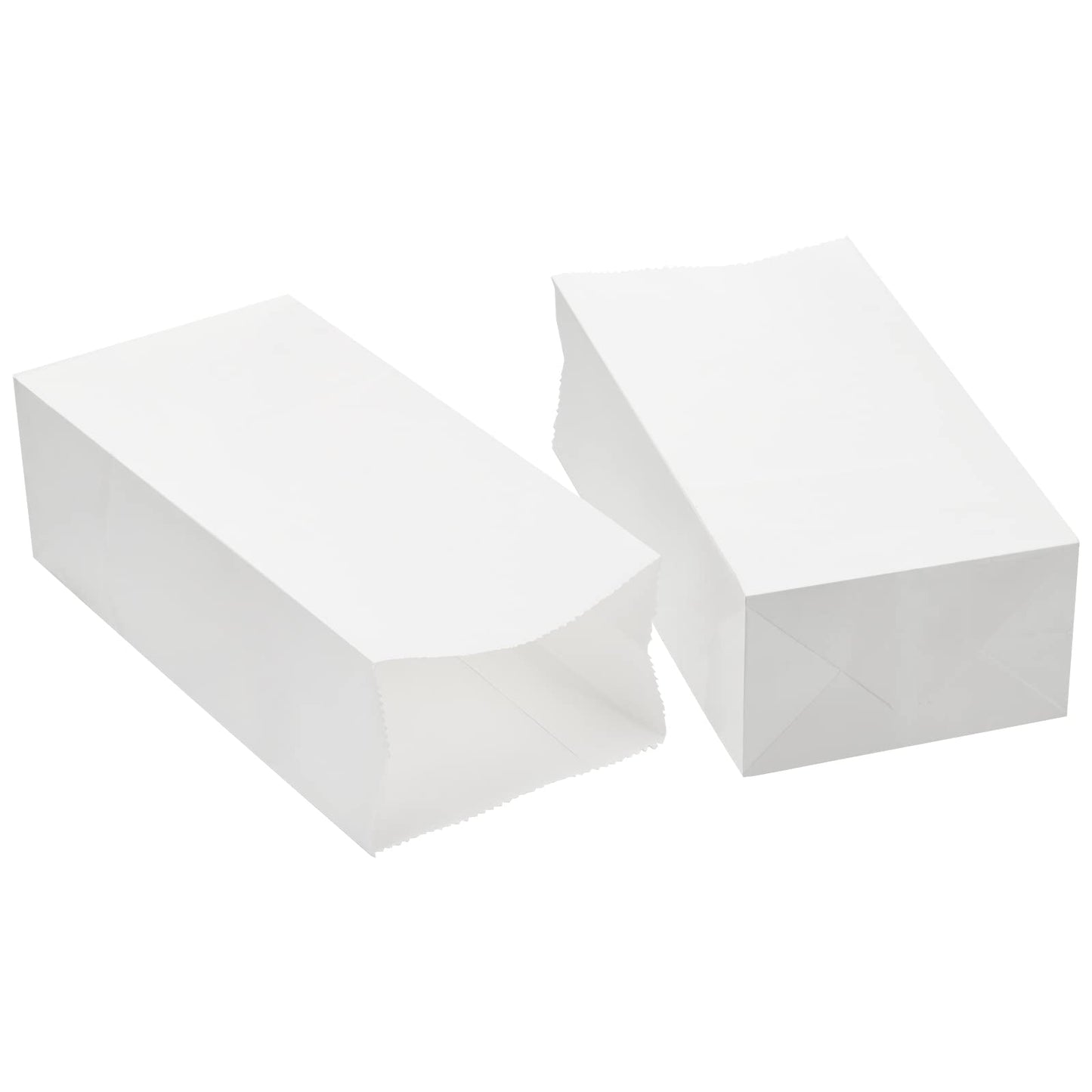 Foraineam 300 Pack Mini Paper Bags 3.5 x 2.2 x 7 inch Durable White Kraft Paper Snack Bag Paper Lunch Bag Small Cookie Favor Bags for Candies, Cookies, Fries, Bread, Popcorn