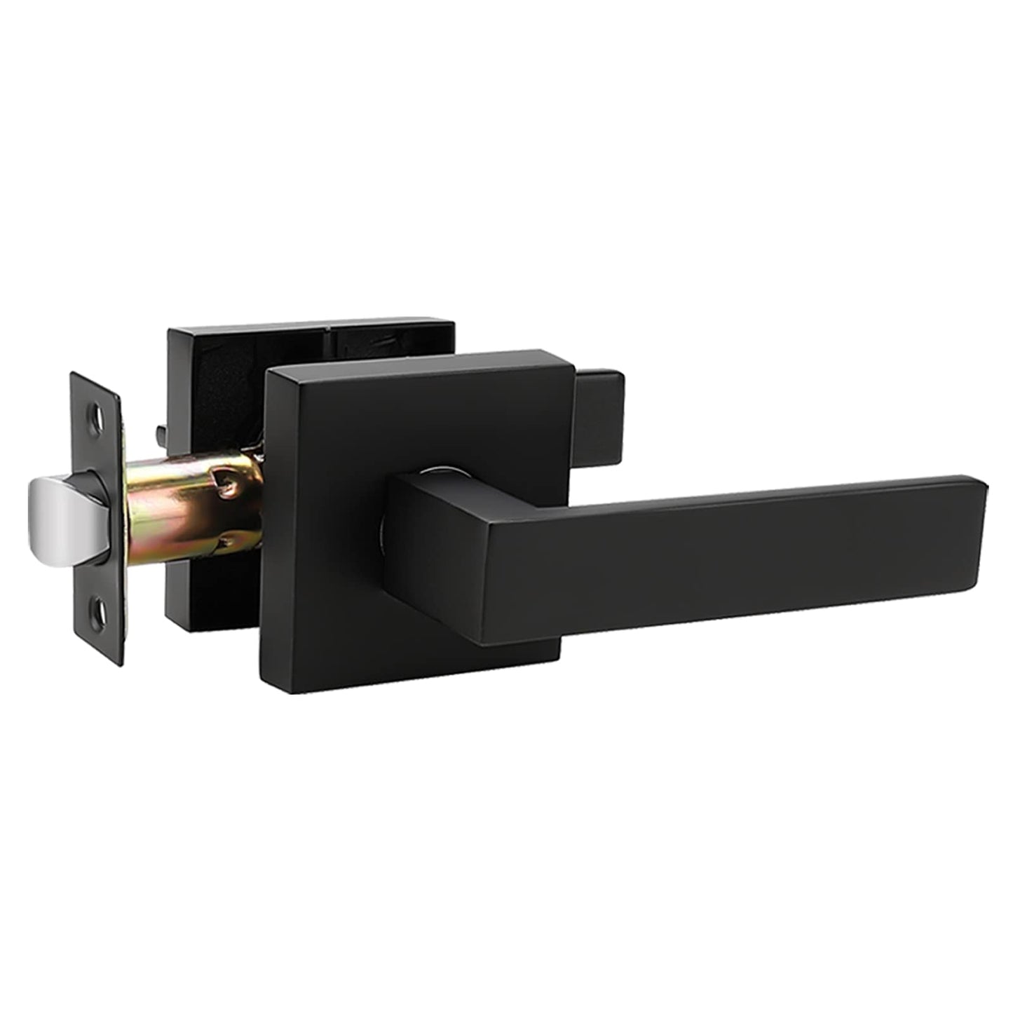 Probrico Interior Black Door Handles, Heavy Duty Passage Lever Door Handle for Closet Hallway Indoor Handles