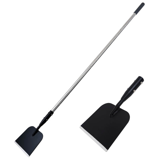 BARAYSTUS Flat Shovel with Adjustable Handle, 59 in Floor Scraper, Ice Scraper, Garden Cleaning Tool, Ice Chopper, Snow Shovel, Multifunctional Weed Remover for Walkway Driveway