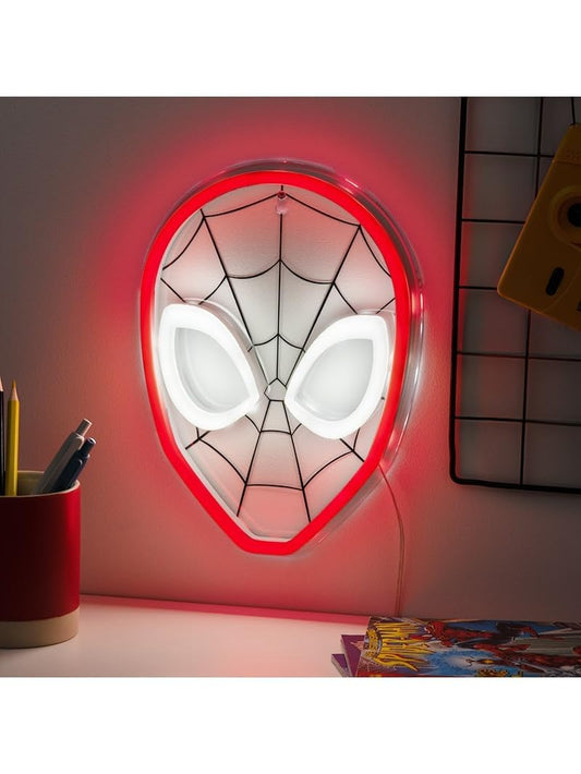 Spiderman Wall Mountable LED Neon Light Officially Licensed Marvel Accent Light for Boys and Girls Bedroom or Man Cave, Superhero Comic Collectible Gift - Paladone